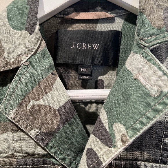 J CREW Camouflage Utility Jacket PXXS Camo Green - Picture 5 of 8